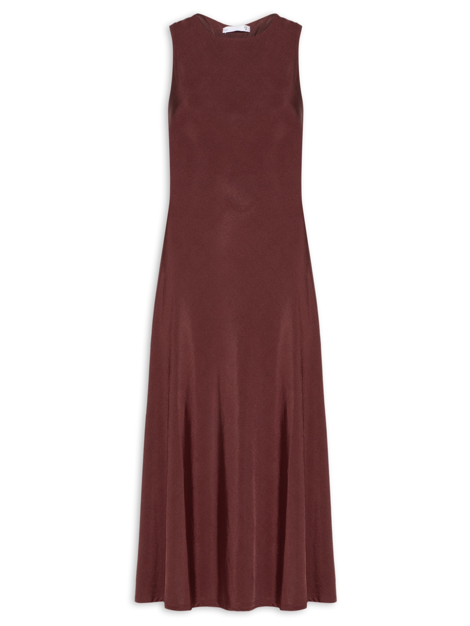 Vestido Midi Com Detalhe Nas Costas Marrom '2Essential
