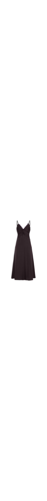 Vestido Midi Com Detalhes Em Renda - Roxo