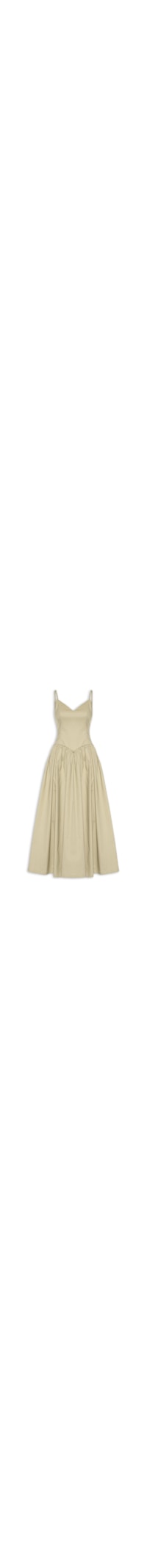Vestido Midi Com Fenda Lateral - Bege