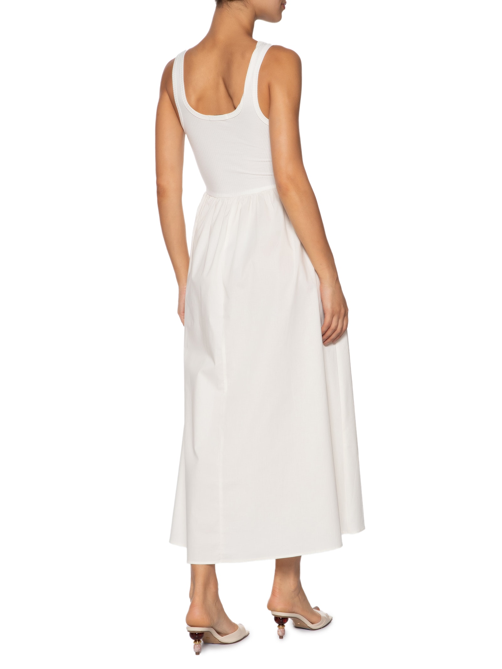 Vestido Midi Com Fenda Off White '2Essential