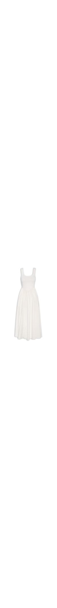 Vestido Midi Com Fenda - Off White