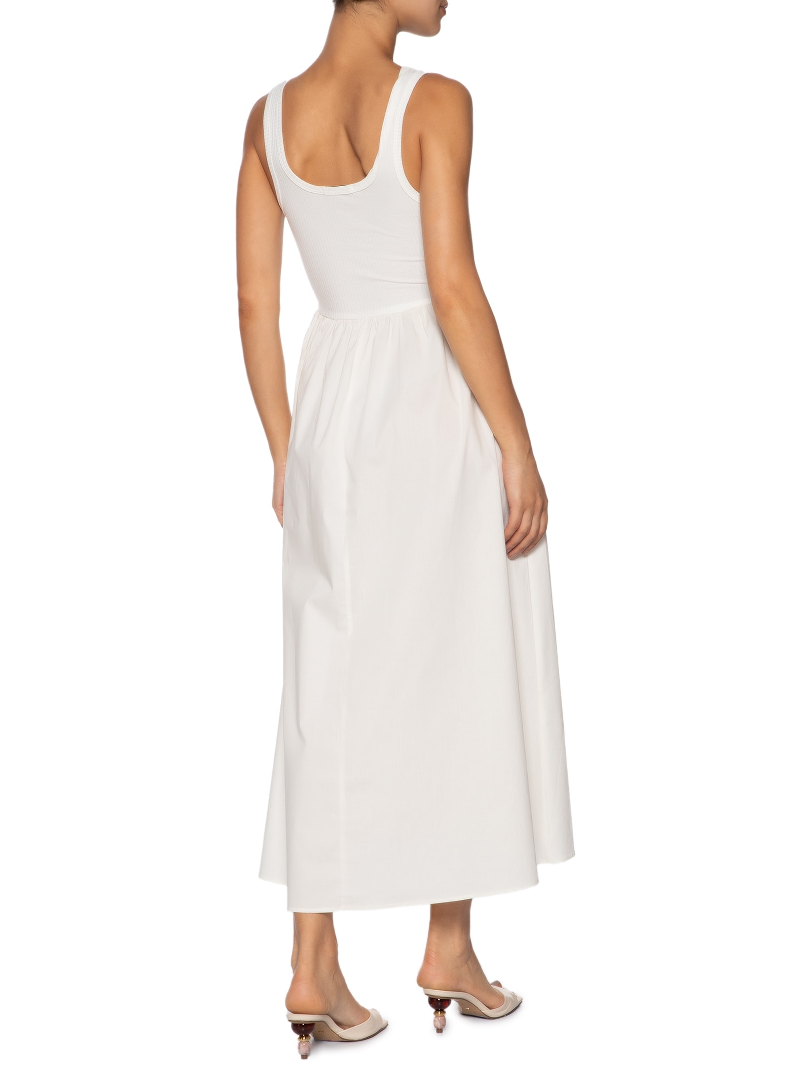 Vestido Midi Com Fenda Off White '2Essential