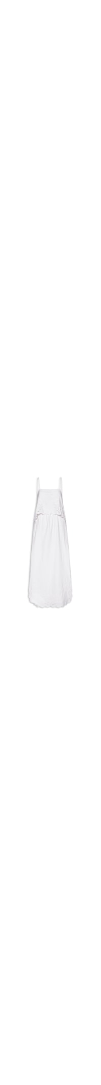 Vestido Midi Com Linho Com Top Bordado - Branco