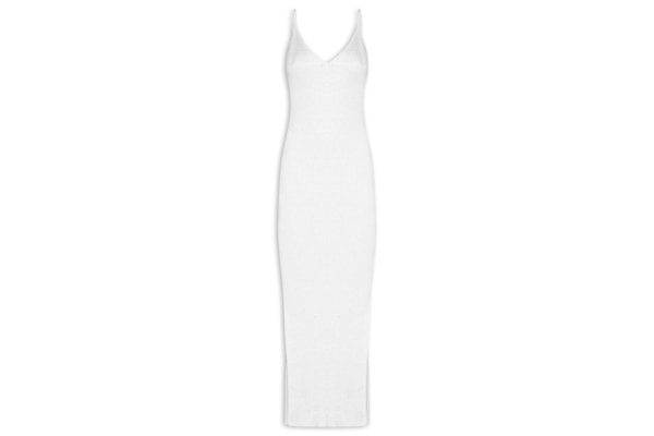Vestido Midi Com Luréx - Branco