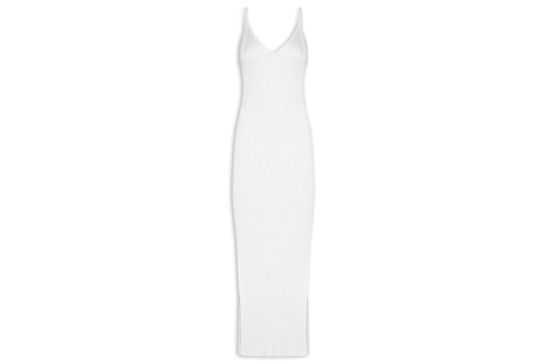 Vestido Midi Com Luréx - Branco