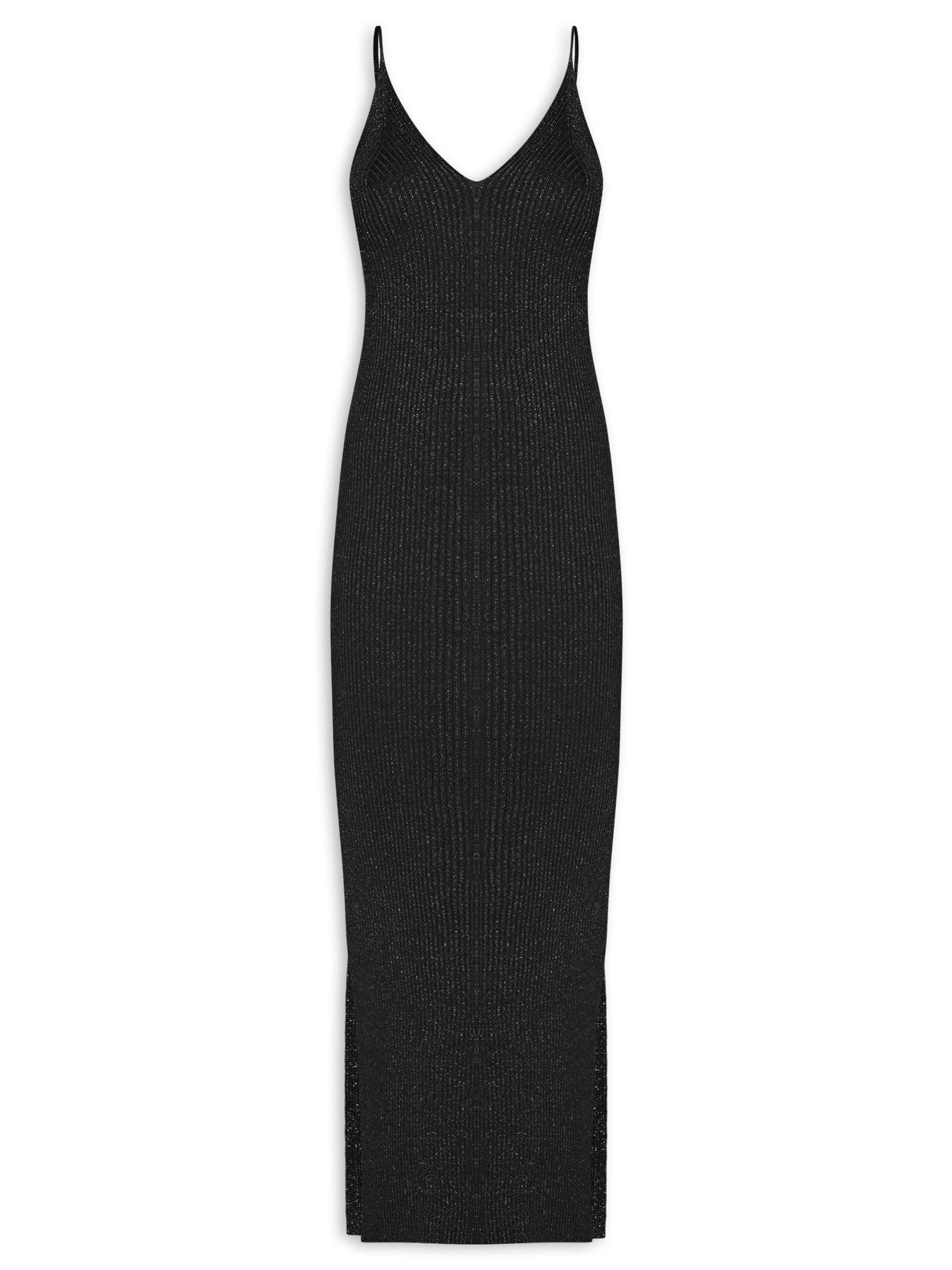 Vestido Midi Com Luréx Preto Market 33