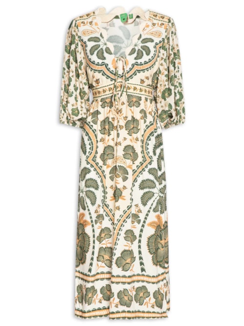 Vestido Midi Com Manga Riad – Verde