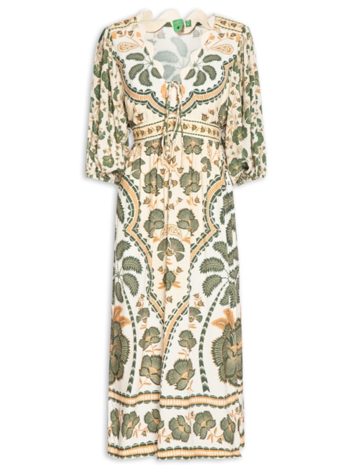 Vestido Midi Com Manga Riad – Verde