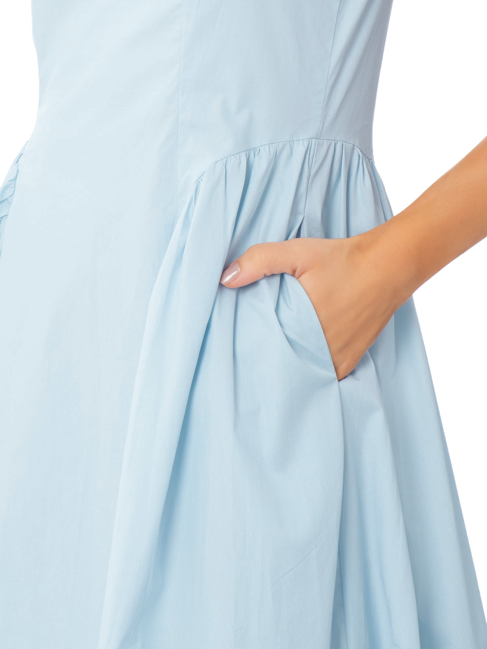 Vestido Midi Com Recortes Azul '2Essential