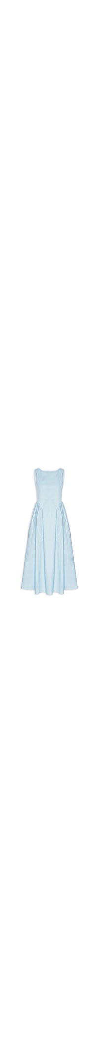 Vestido Midi Com Recortes - Azul