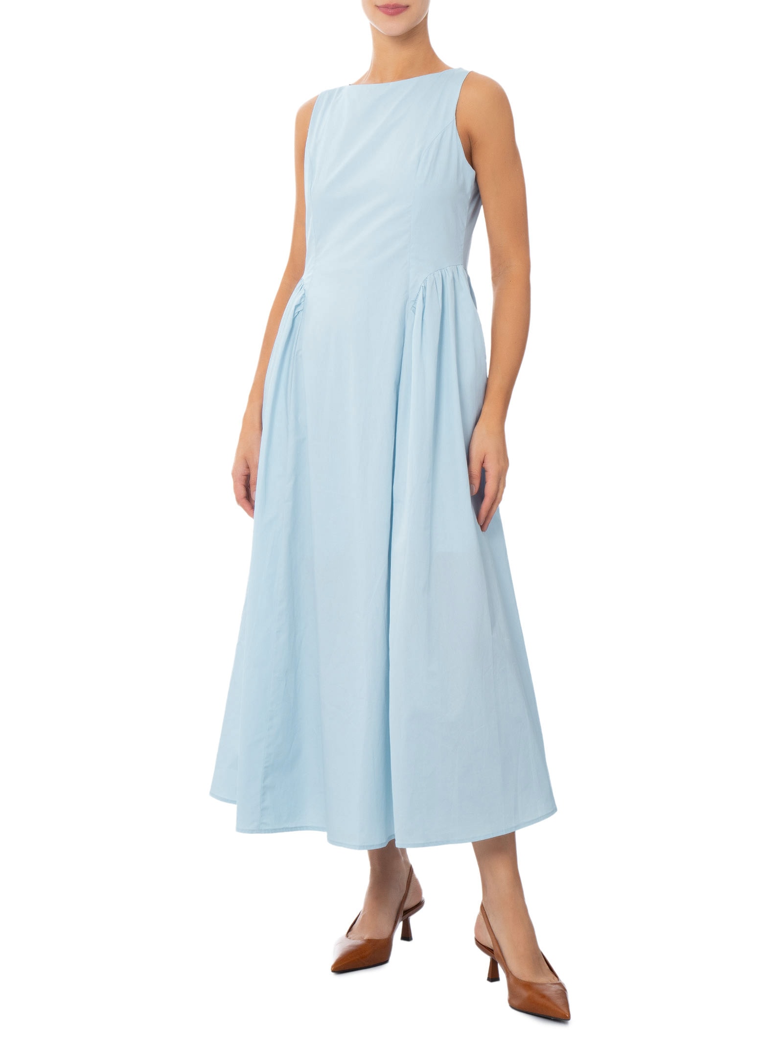 Vestido Midi Com Recortes Azul '2Essential