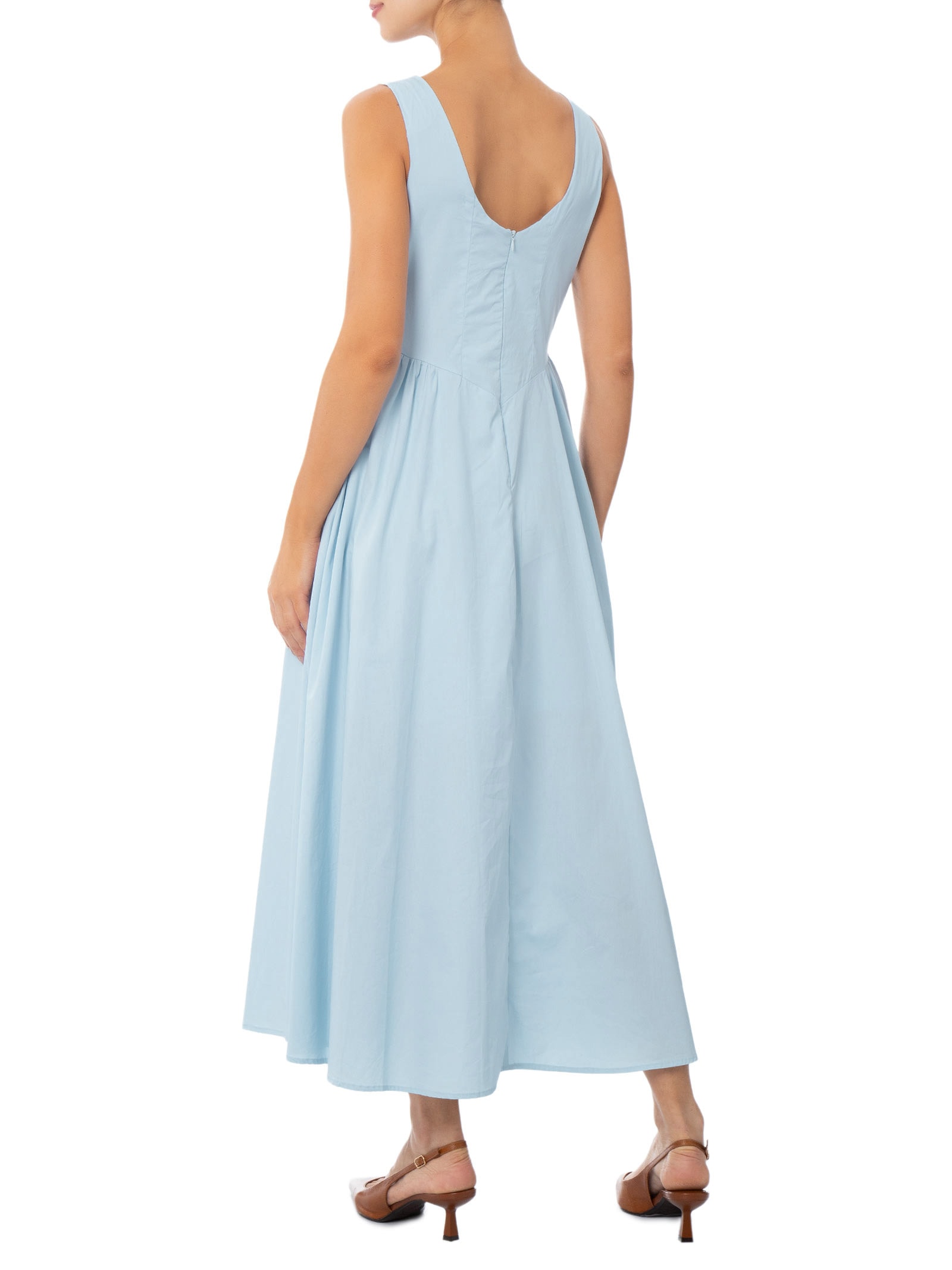 Vestido Midi Com Recortes Azul '2Essential