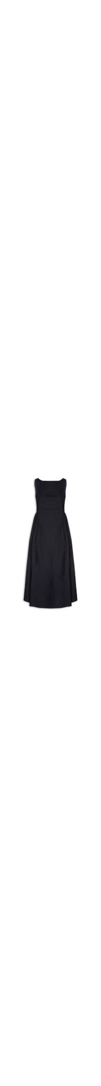 Vestido Midi Com Recortes - Azul Marinho