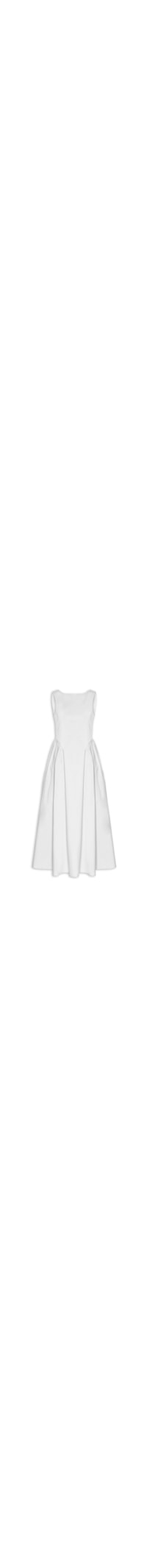 Vestido Midi Com Recortes - Branco