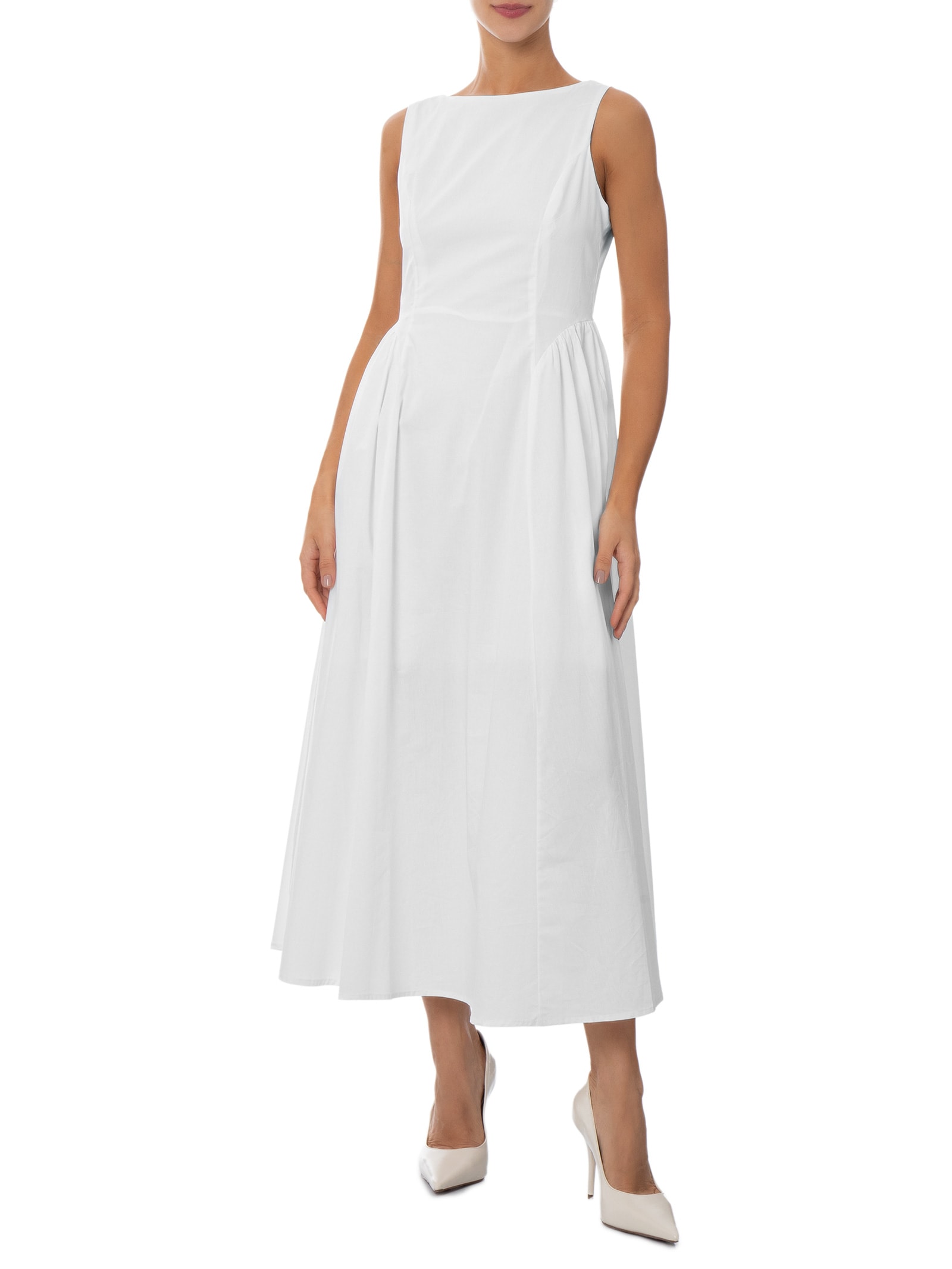 Vestido Midi Com Recortes Branco '2Essential
