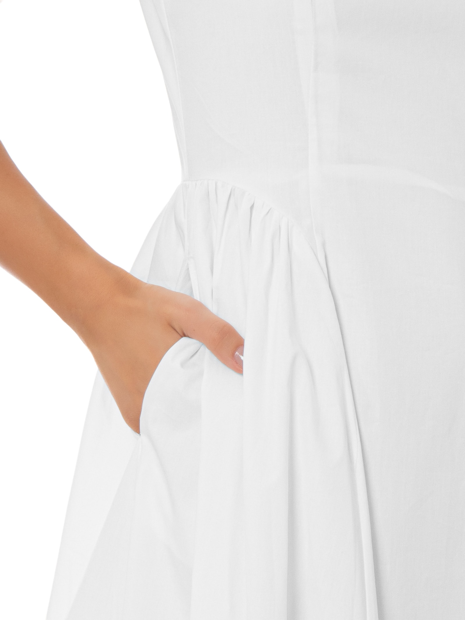 Vestido Midi Com Recortes Branco '2Essential