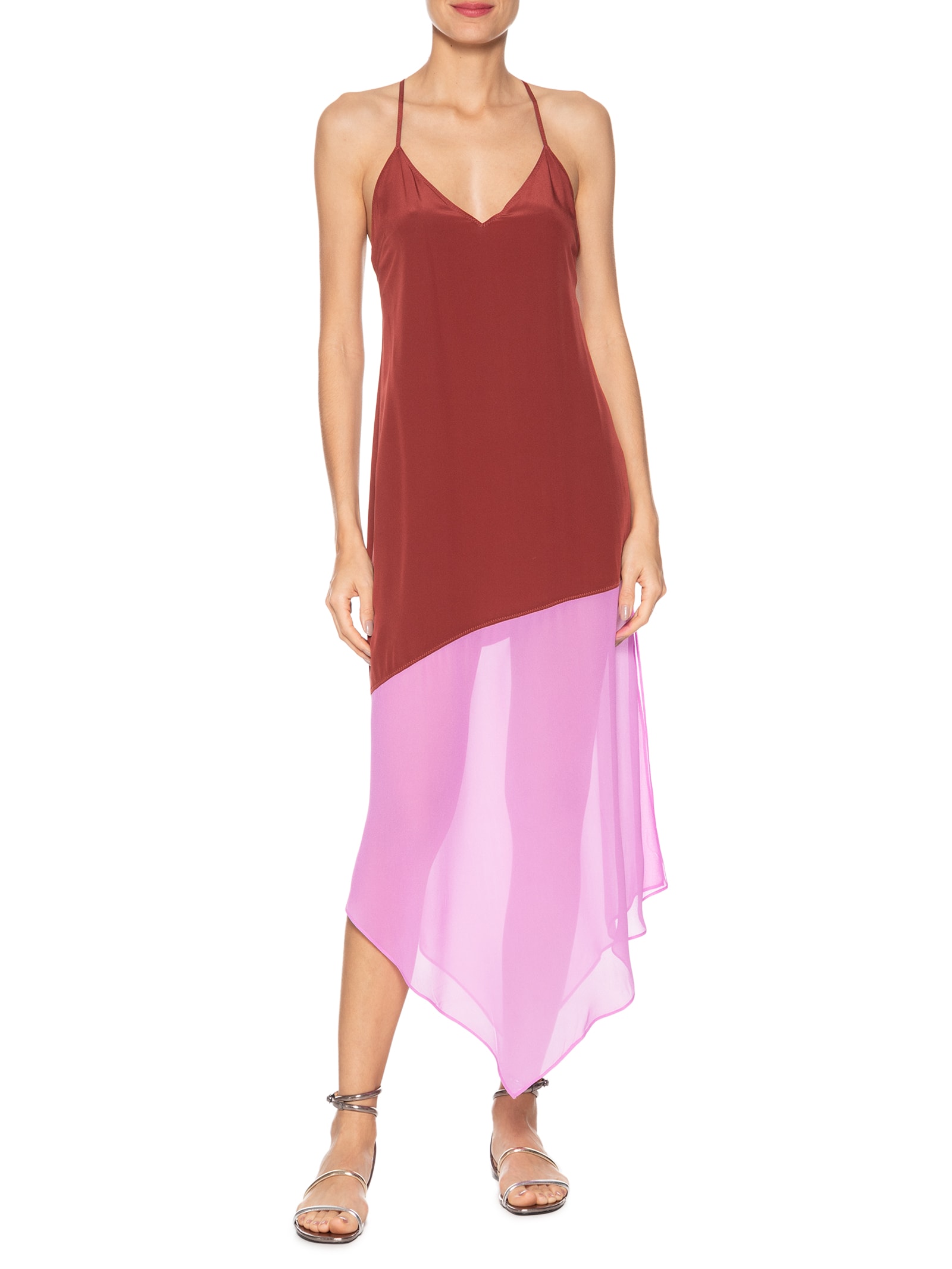 Vestido Midi Com Stopper Vinho Animale