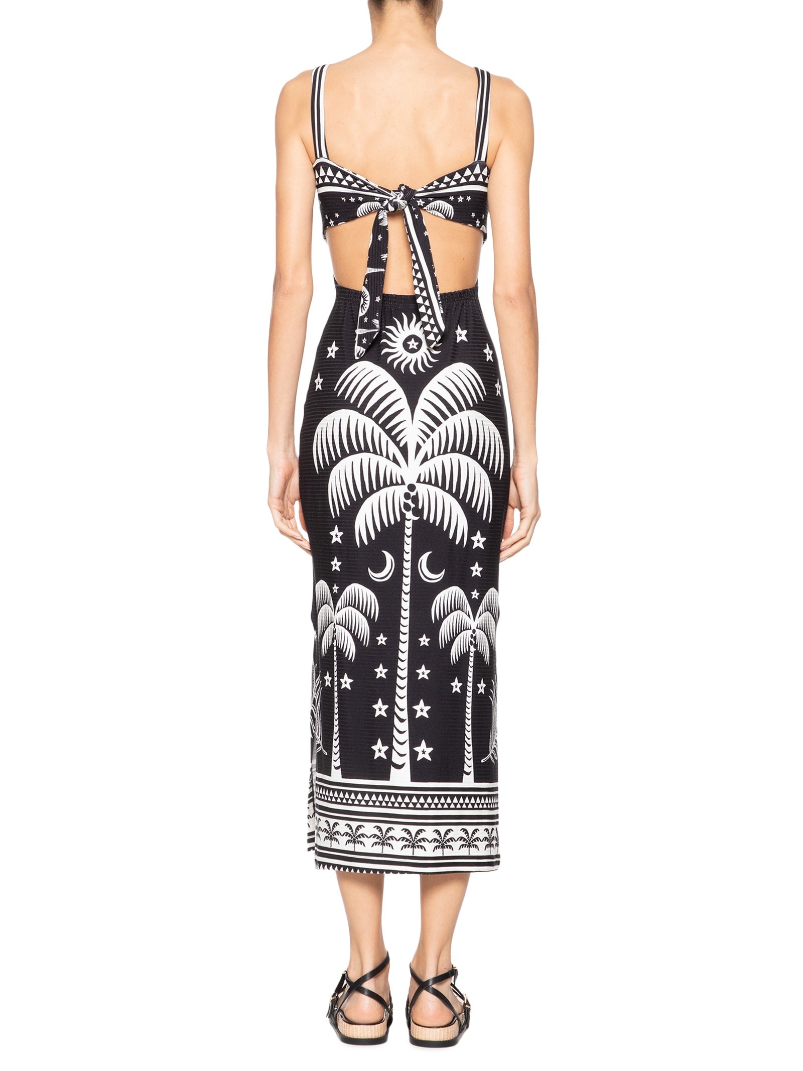 Vestido Midi Coqueiral Preto  Farm