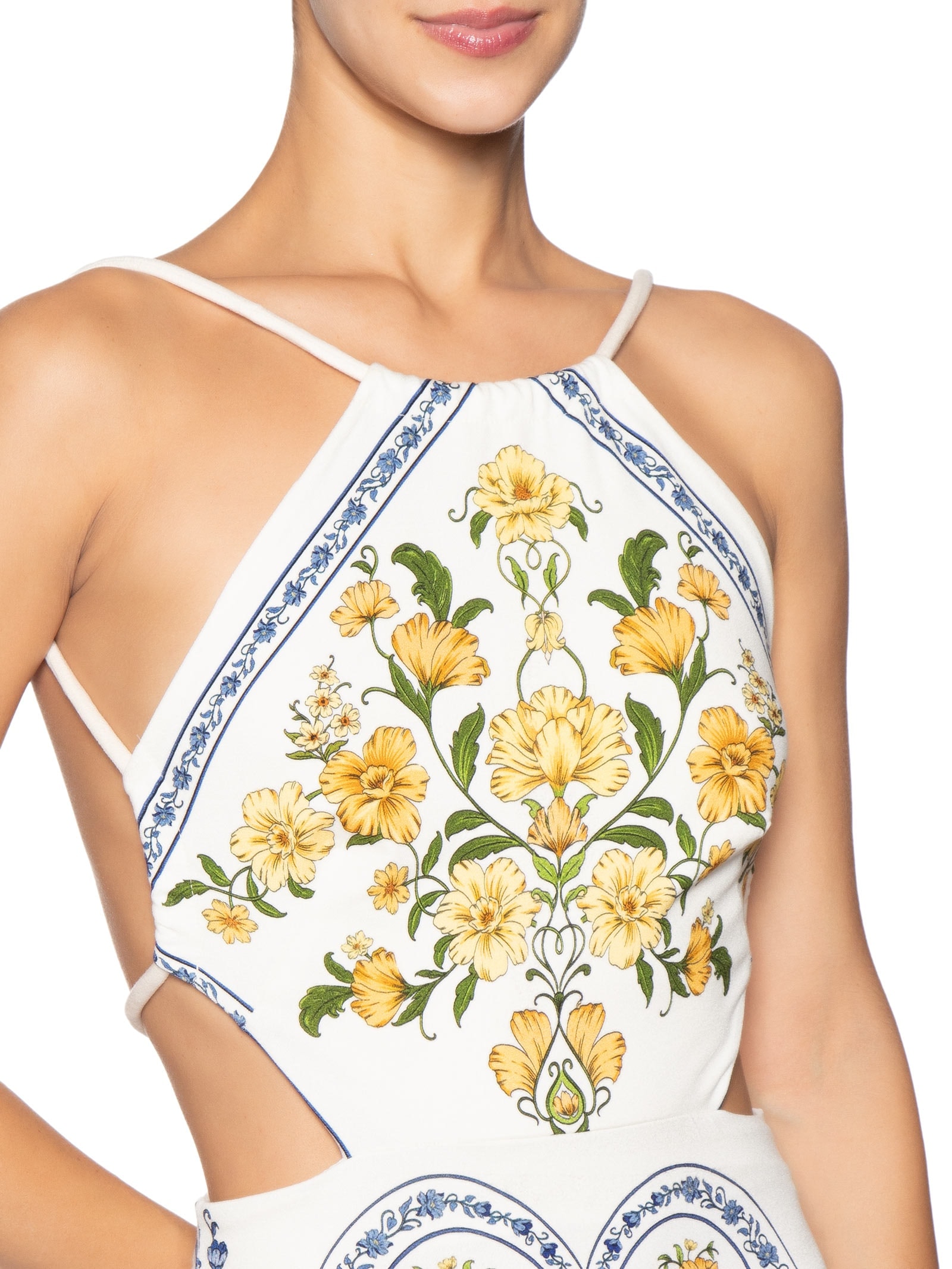 Vestido Midi Coração Boho Azul Farm