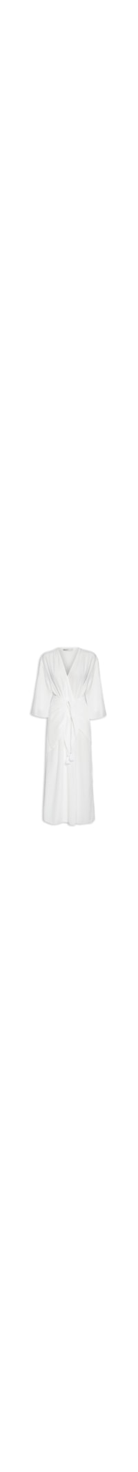 Vestido Midi Crepe Pareô - Branco