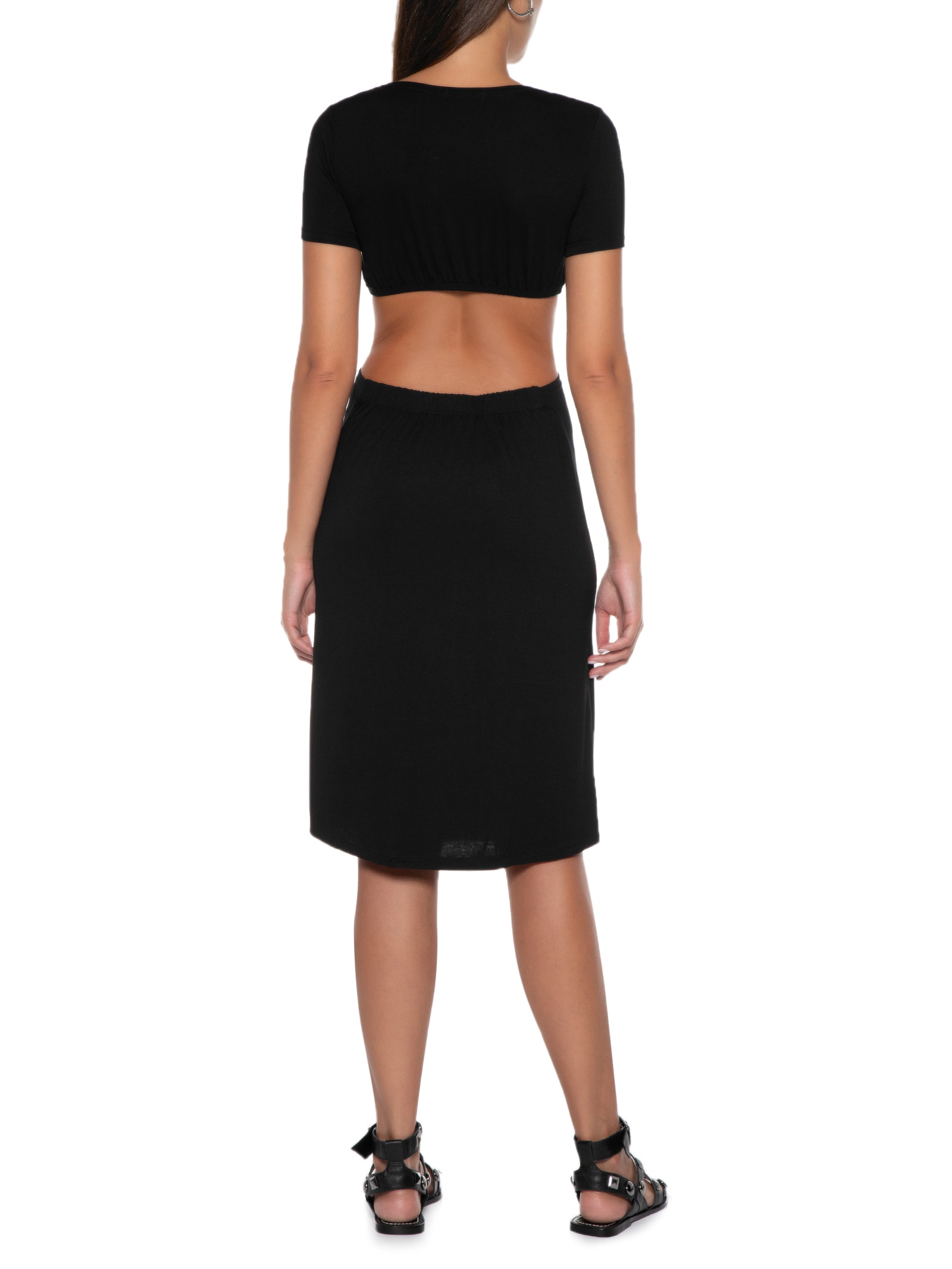 Vestido Midi Cross Neck Preto Market 33