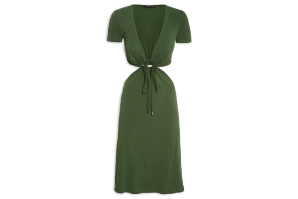 Vestido Midi Cross Neck - Verde