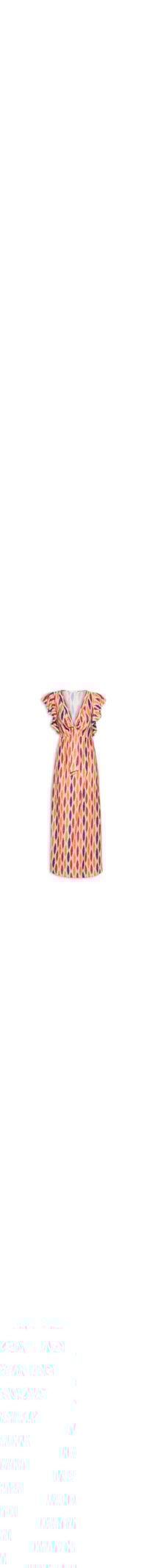 Vestido Midi Dança Das Penas - Laranja