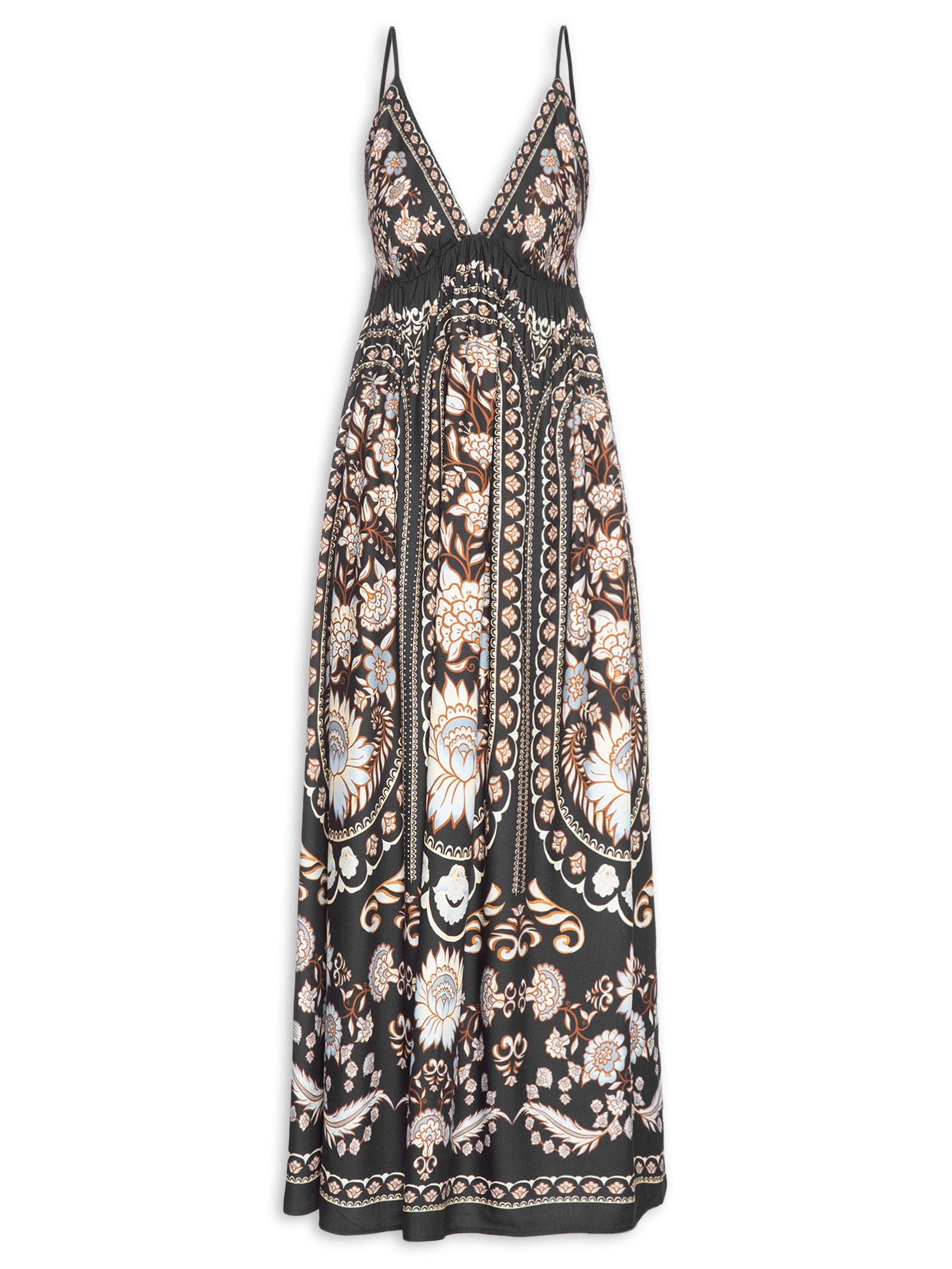 Vestido Midi Daniela Preto Farm