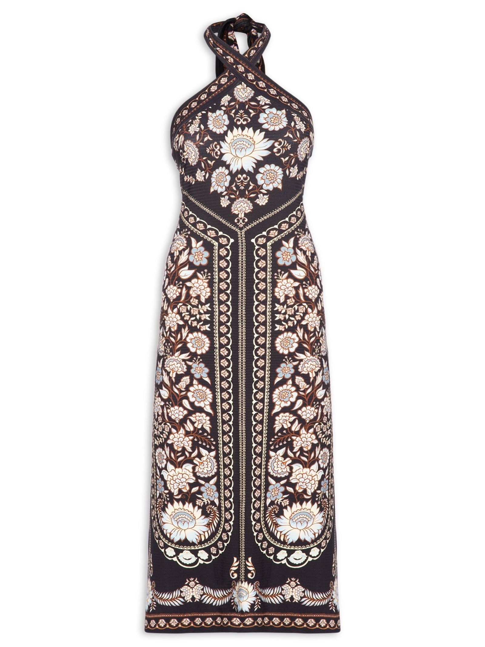 Vestido Midi Daniela Preto Farm