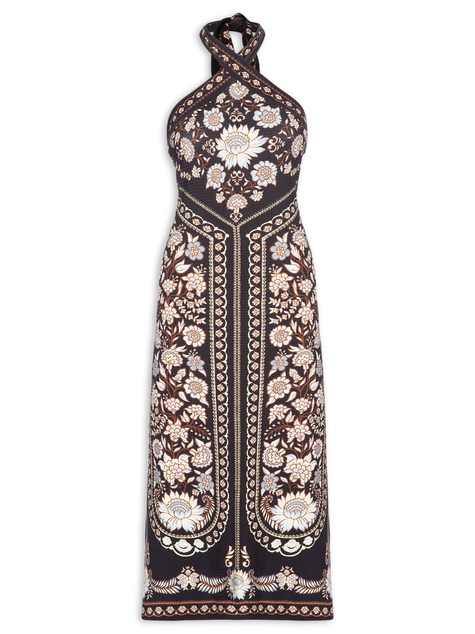 Vestido Midi Daniela Preto Farm