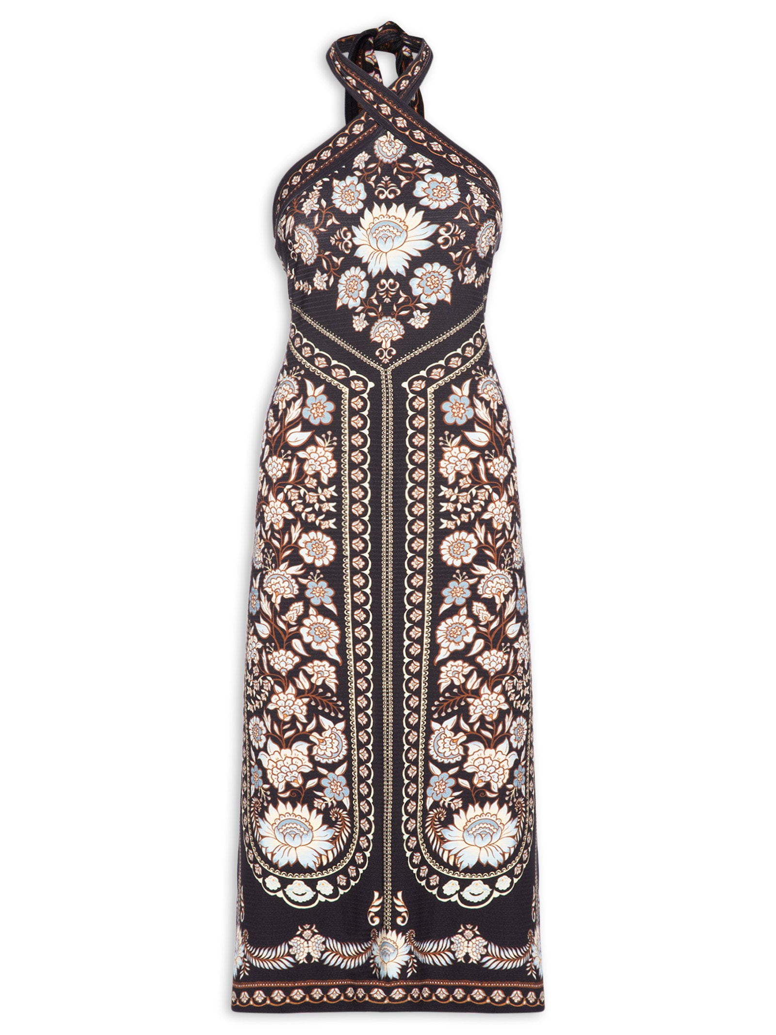 Vestido Midi Daniela Preto Farm