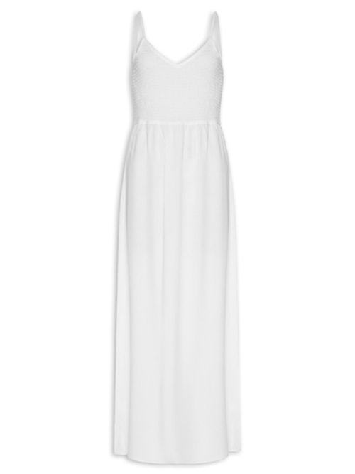 Vestido Midi De Alça - Branco