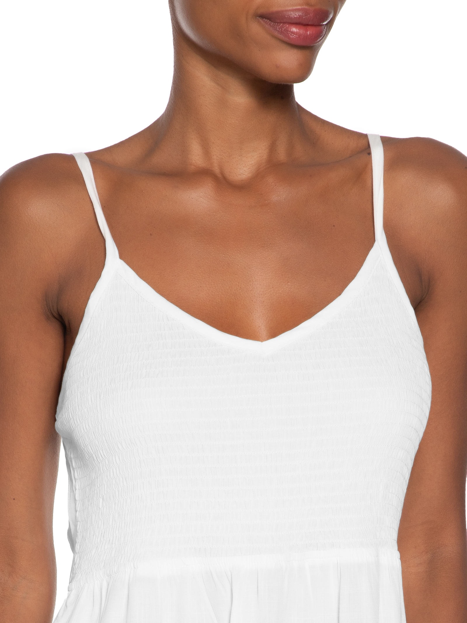 Vestido Midi De Alça Branco Basiq