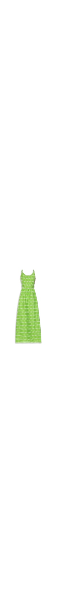 Vestido Midi De Alças Em Bordado Bicolor - Verde