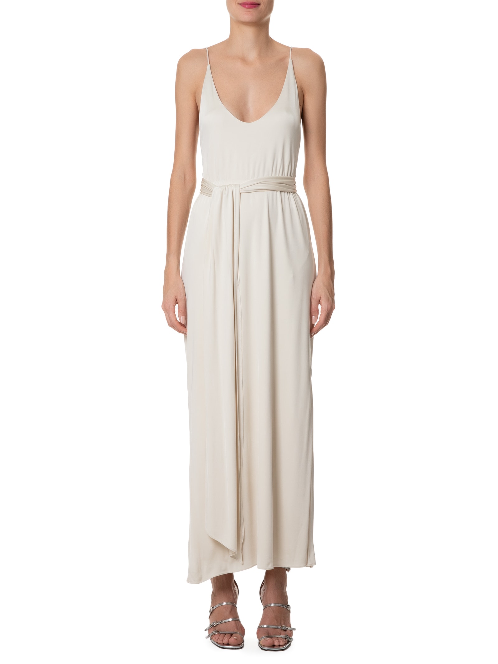 Vestido Midi De Alcinha- Off White Animale