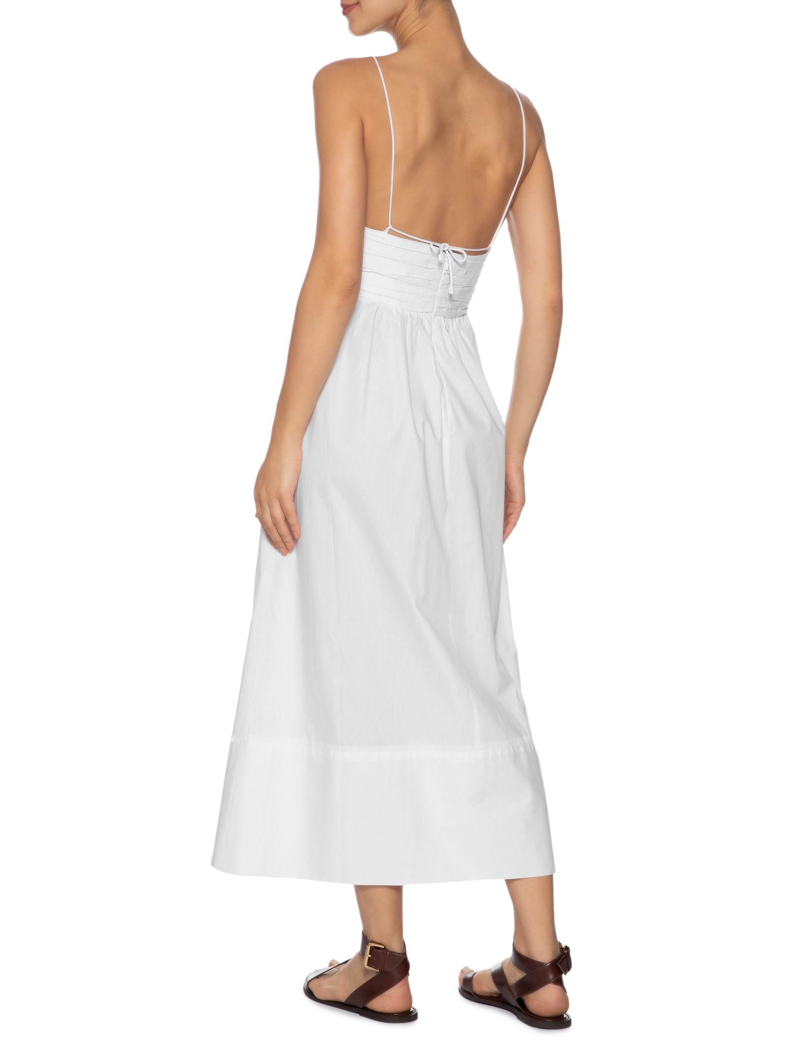 Vestido Midi De Algodão - Branco by ANIMALE