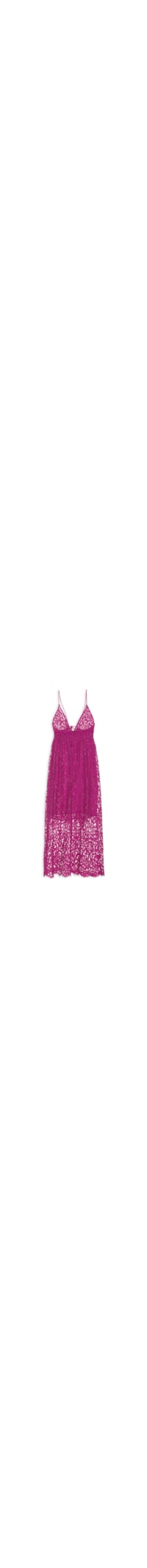 Vestido MIdi Decote De Alça Renda Fuccia - Rosa