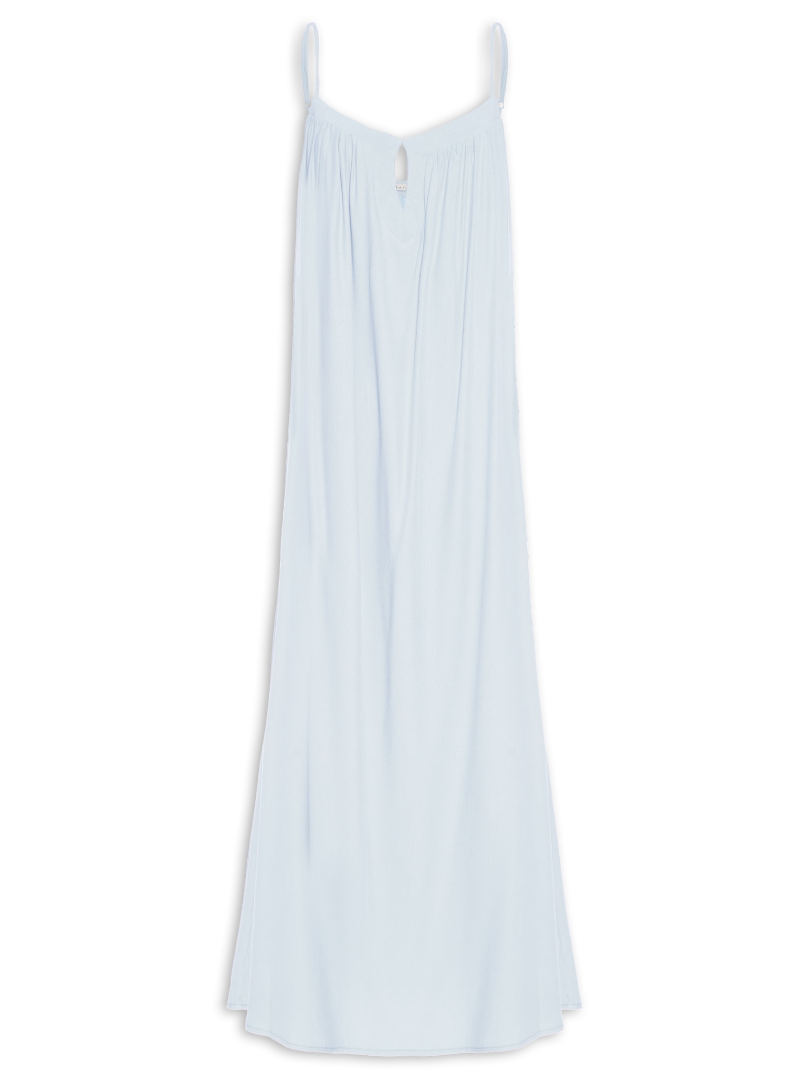 Vestido Midi Decote Gota Azul Maria Filó