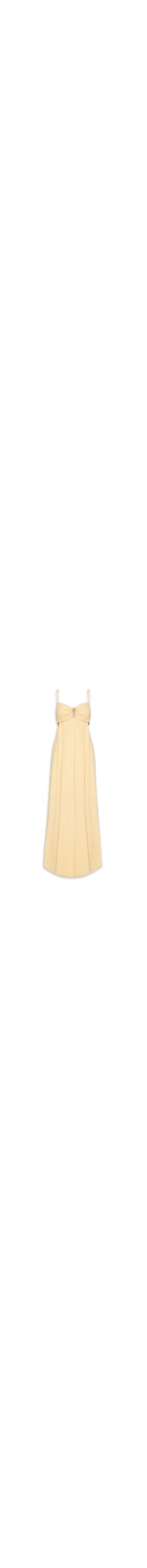 Vestido Midi Decote Metal - Amarelo