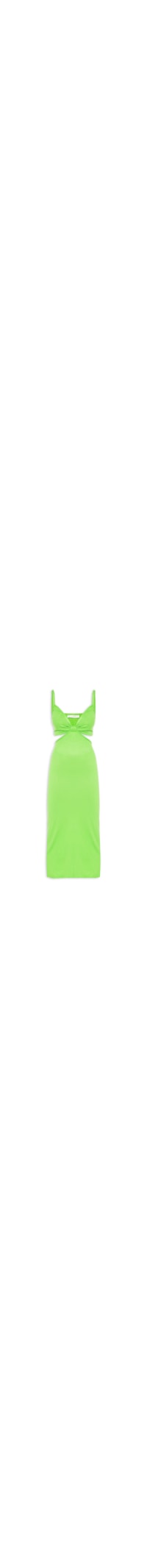 Vestido Midi Decote Torção Tricot - Verde
