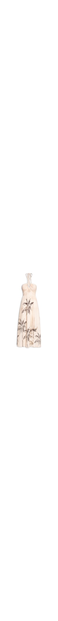 Vestido Midi Decote V Com Recorte - Off White