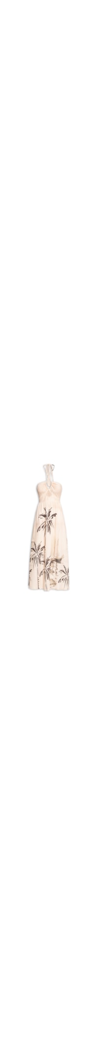 Vestido Midi Decote V Com Recorte - Off White