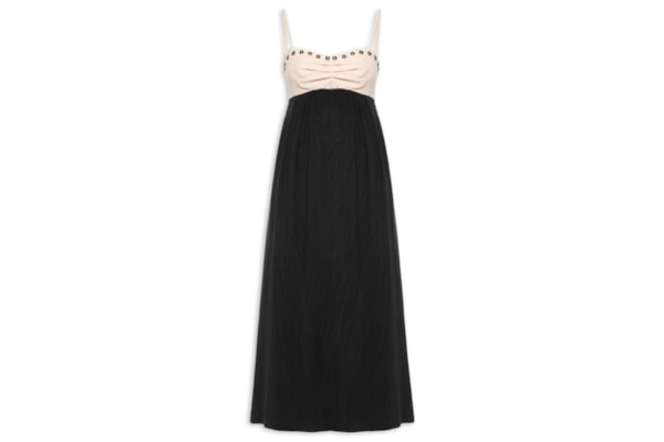 Vestido Midi Decote Vazado - Preto