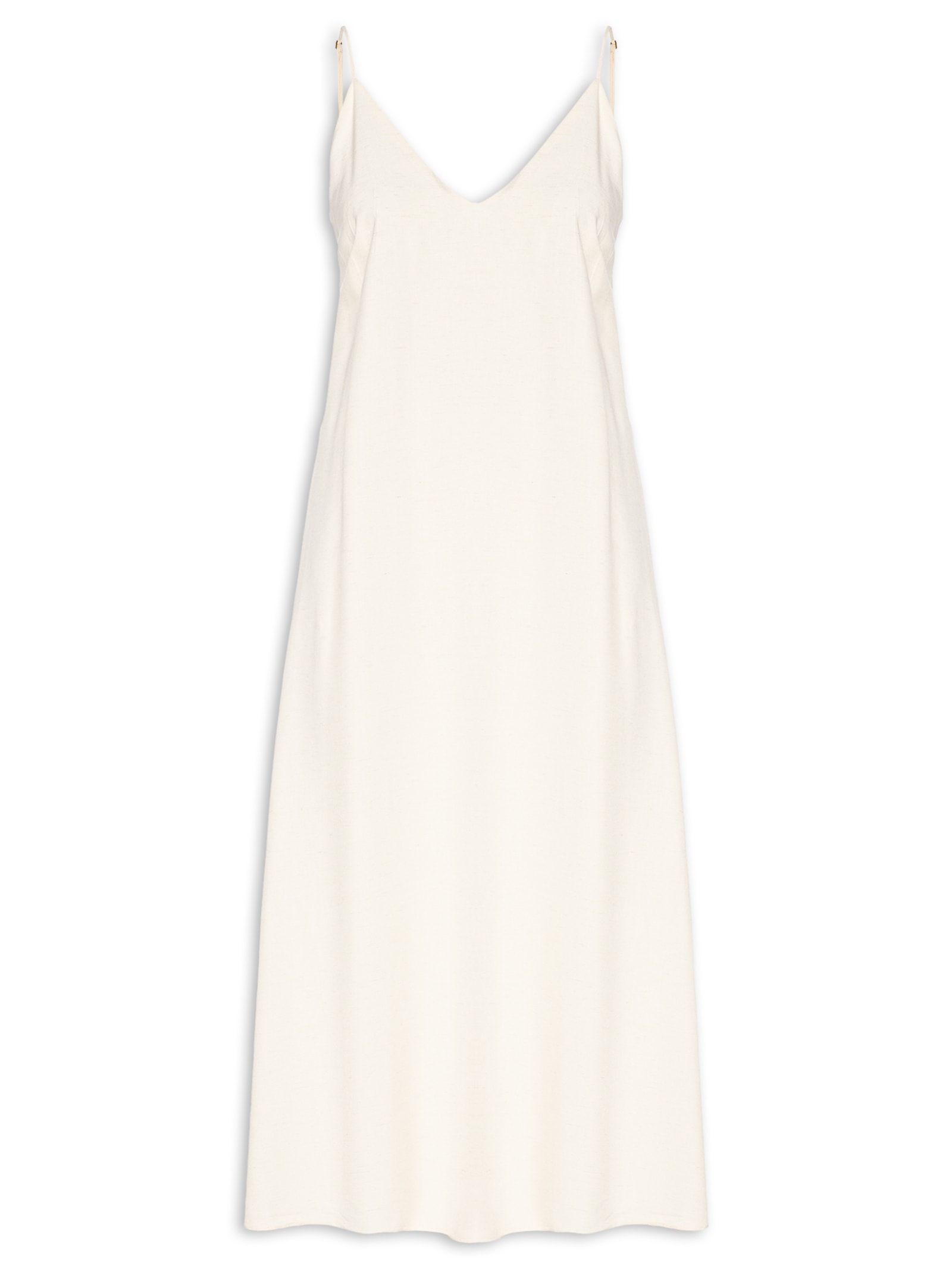 Vestido Midi Detalhe Tela – Bege Dress To