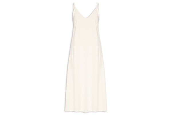 Vestido Midi Detalhe Tela – Bege