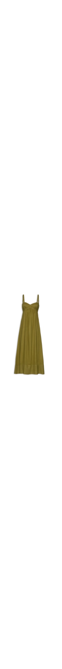 Vestido Midi Detalhes Pesponto - Verde