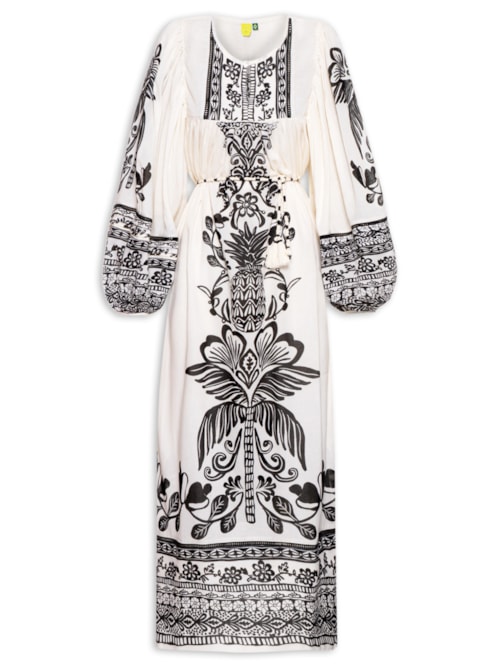 Vestido Midi Doce Caminho - Off White
