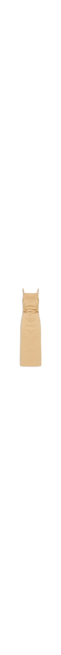 Vestido Midi Drapeado - Bege