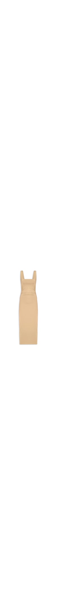 Vestido Midi Drapeado - Bege