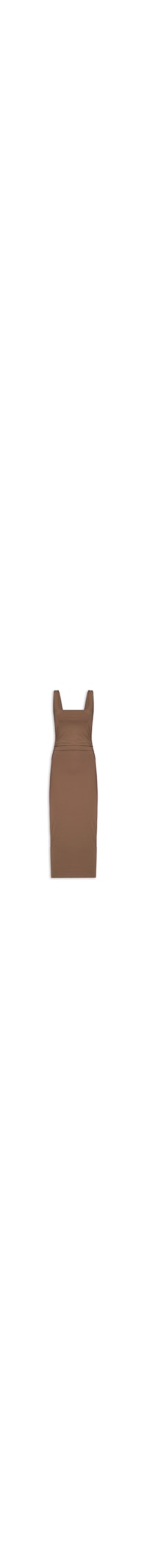 Vestido Midi Drapeado - Marrom